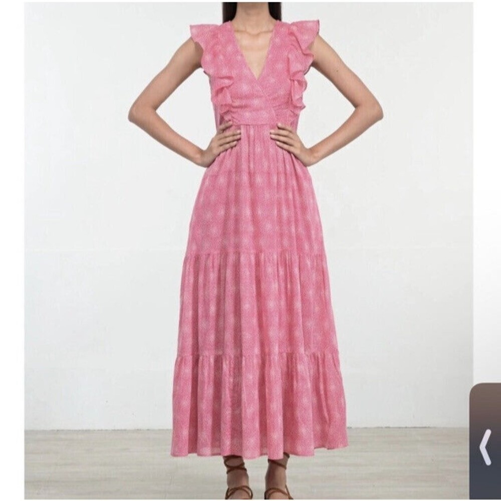—-SOLD——Bandanna orion boho Sleeveless Floral Cotton Tiered Madi Dress